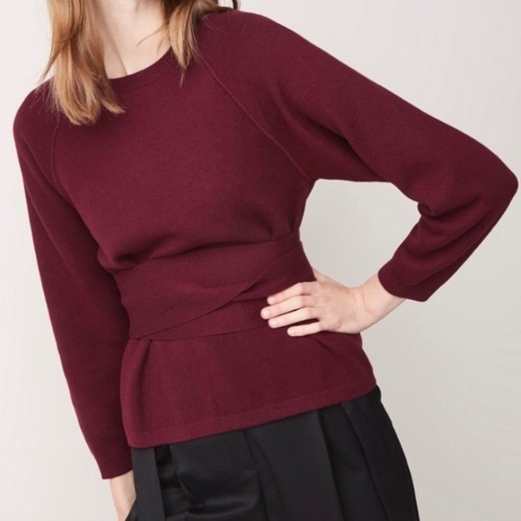 Ba&sh Paris Hannah Bordeaux Lady Pullover Sweater - Picture 7 of 7